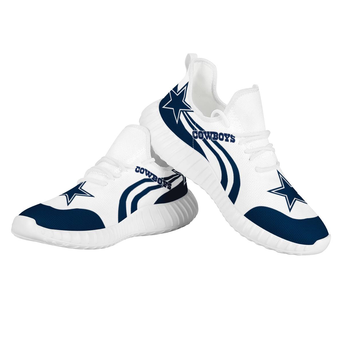 Women's Dallas Cowboys Mesh Knit Sneakers/Shoes 004